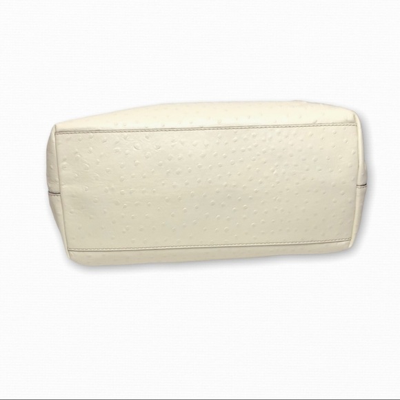 Kate spade Women’s Ivory Ostrich Shoulder Bag Stevie Windsor Square Brand New - Picture 6 of 10